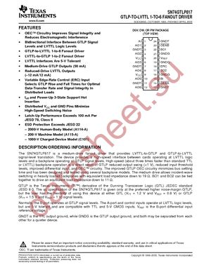 SN74GTLP817DGVRE4 datasheet  